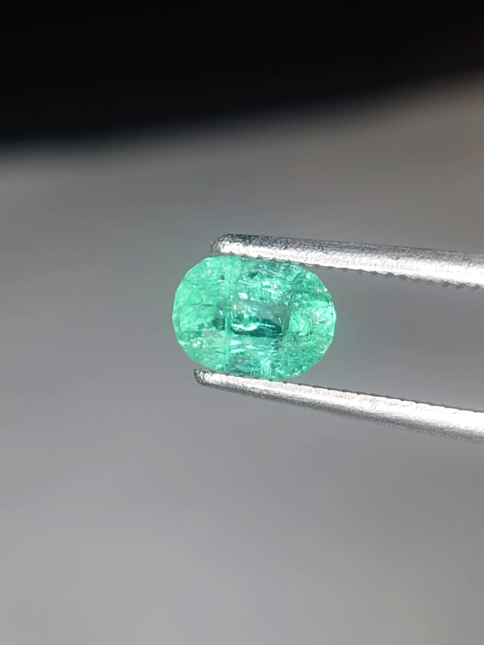 0.7ct Natural Oval Faceted Panjsher Emerald from Afghanistan — view 3